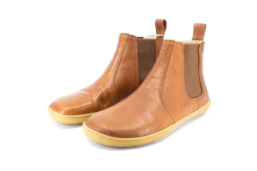 mukishoes Chlesea Boot caramel Barfußschuhe Eerwachsene (5)