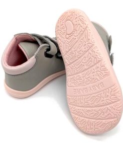 BabyBare Febo Fall Barfußschuh grey rosa