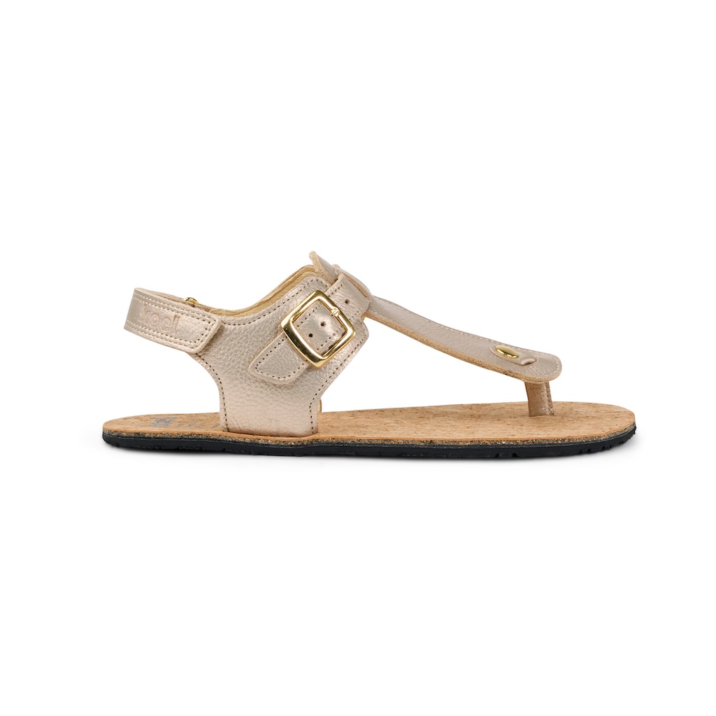 Koel Ariana Sandale Metallic Champagne Barfußschuh Koel Ariana Sandale Metallic Champagne Barfußschuh