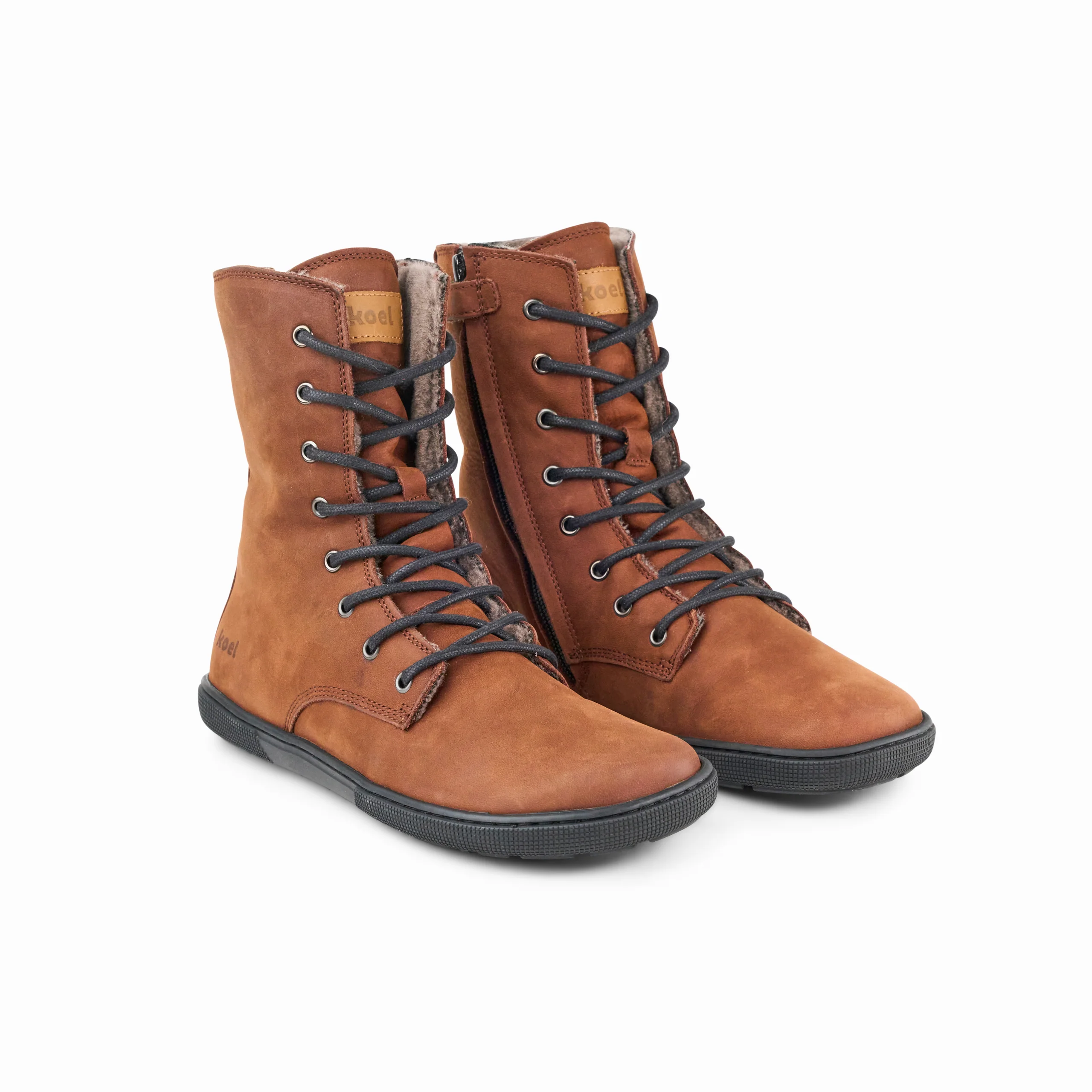 Koel FARO Boot Lammfell chocolate Barfußschuh